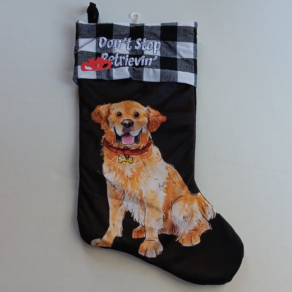 GOLDEN RETRIEVER CHRISTMAS STOCKING